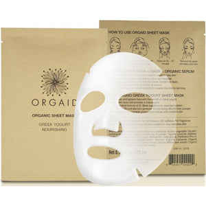 Orgaid Greek yogurt & Nourishing Organic Sheet Mask 有機希臘乳酪營養⾯膜 (4⽚)
