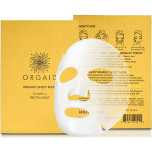 Orgaid Vitamin C & Revitalizing Organic Sheet Mask box 天然有機VITAMIN C淨白無瑕亮肌面膜 (4片)